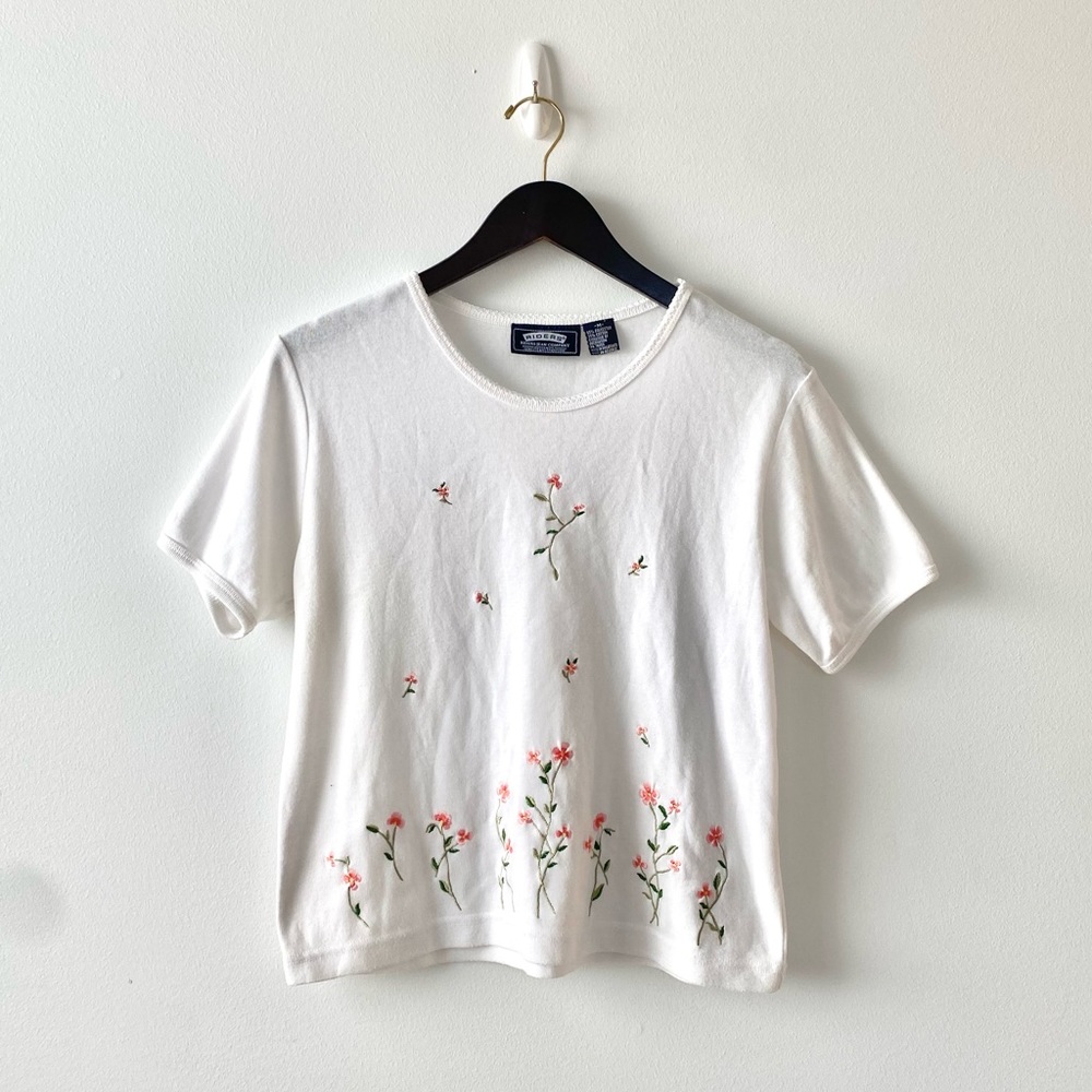 Vintage Embroidered Floral Shirt
